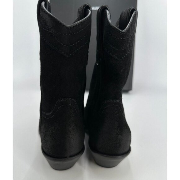 Saint Laurent Black Suede Eastwood 45mm Ankle Boots 35.5 EU 5.5 US Stacked Heel - Picture 3 of 9